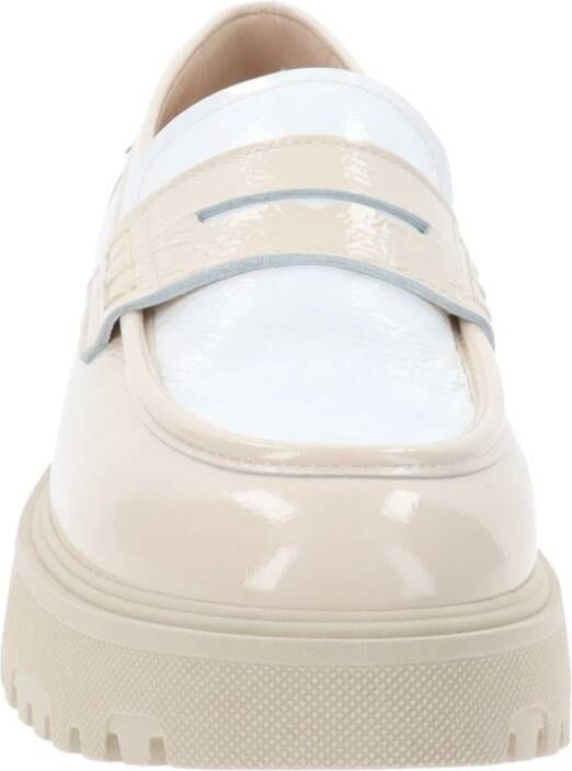 Nerogiardini Leren Dames Mocassins Beige Dames