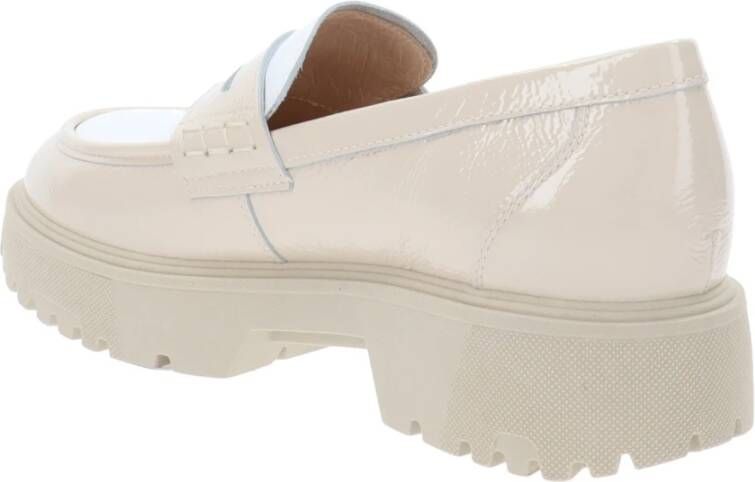 Nerogiardini Leren Dames Mocassins Beige Dames