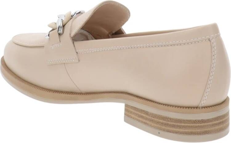 Nerogiardini Leren Dames Mocassins Beige Dames