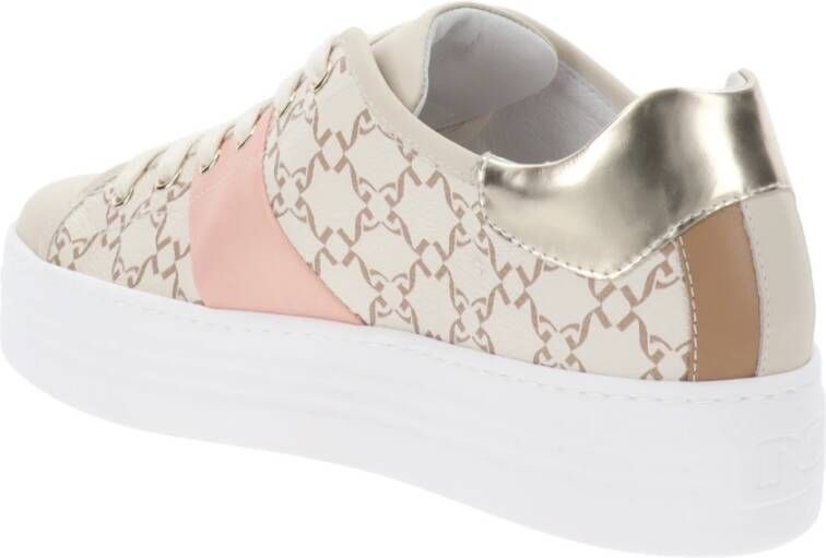 Nerogiardini Leren Dames Sneakers met Vetersluiting Beige Dames