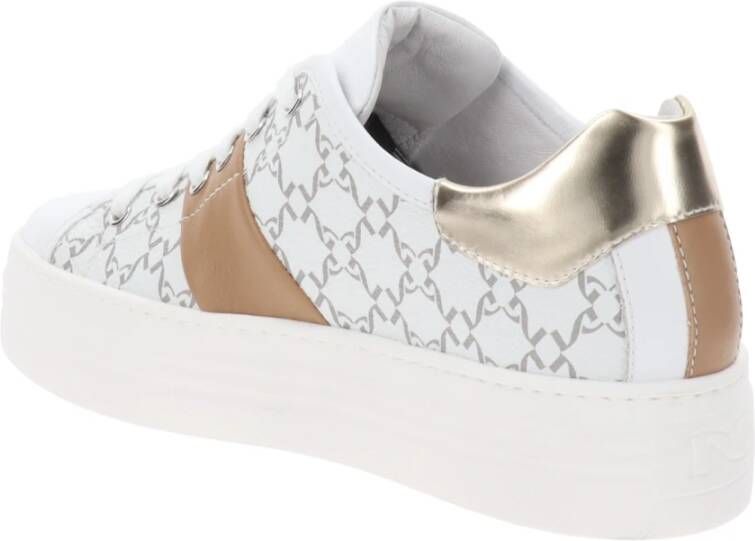 Nerogiardini Leren Dames Sneakers met Vetersluiting White Dames