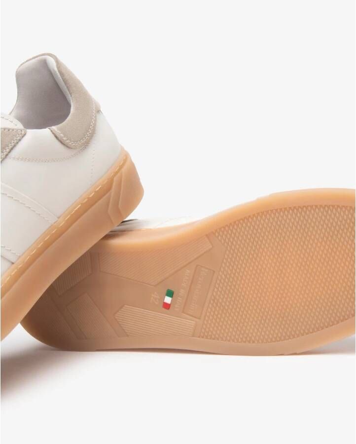 Nerogiardini Leren en suède sneakers ivoor