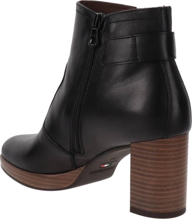 Nerogiardini Leren Enkellaarzen Stijlvol Must-Have Black Dames