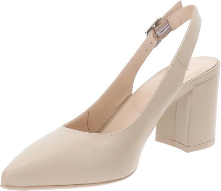 Nerogiardini Leren gesp hoge hakken Beige Dames