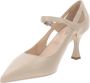 Nerogiardini Leren Hoge Hakken voor Vrouwen Beige Dames - Thumbnail 4
