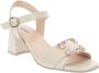 Nerogiardini Leren Gesp Sandalen Beige Dames - Thumbnail 2