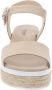 Nero Giardini 410650 Sandalen Met Sleehak Dames Beige - Thumbnail 10