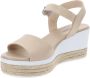 Nero Giardini 410650 Sandalen Met Sleehak Dames Beige - Thumbnail 11