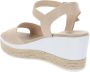 Nero Giardini 410650 Sandalen Met Sleehak Dames Beige - Thumbnail 12
