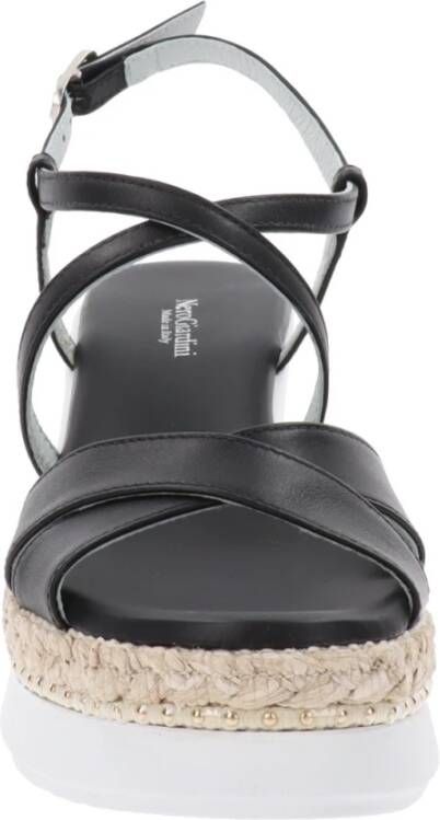 Nerogiardini Leren Gesp Sandalen Black Dames