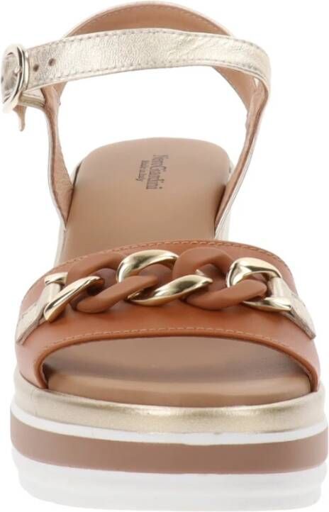 Nerogiardini Leren Gesp Sandalen Brown Dames