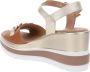 Nero Giardini 410530 Sandalen Met Sleehak Dames Cognac - Thumbnail 15