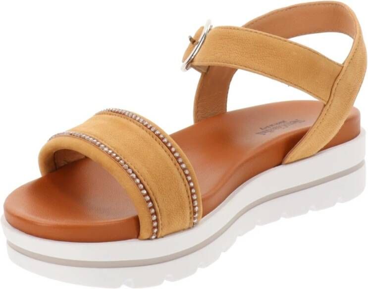 Nerogiardini Leren Gesp Sandalen Brown Dames