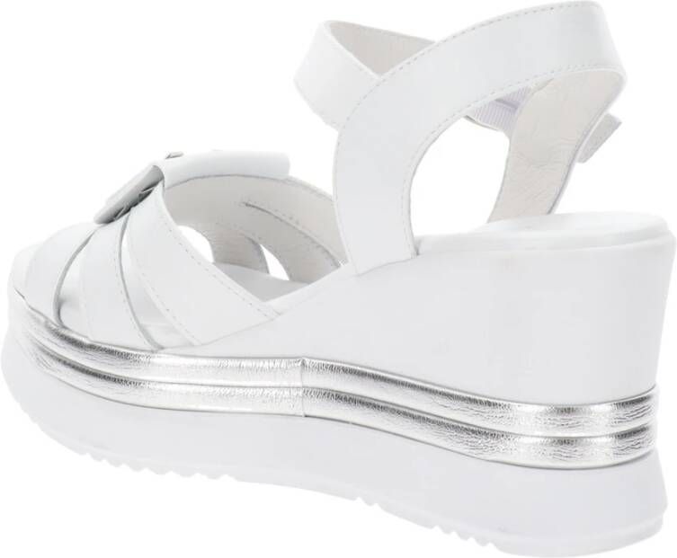 Nerogiardini Leren Gesp Sandalen White Dames