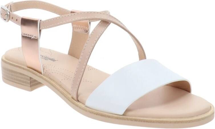 Nerogiardini Leren Gesp Sandalen White Dames