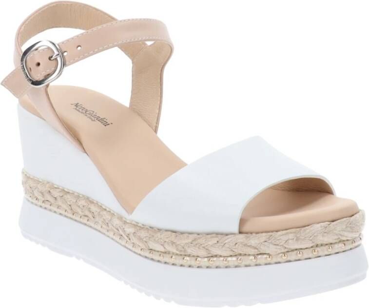 Nerogiardini Leren Gesp Sandalen White Dames