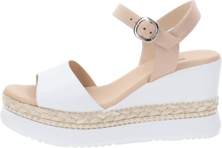 Nerogiardini Leren Gesp Sandalen White Dames