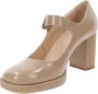 Nerogiardini Leren Hoge Hakken met Gesp Sluiting Beige Dames - Thumbnail 4