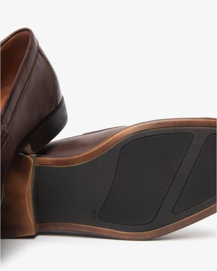 Nerogiardini Leren heren loafers donkerbruin
