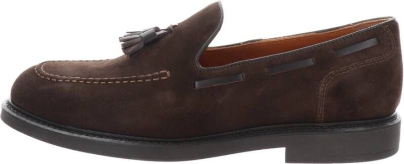 Nerogiardini Leren Heren Loafers Stijlvol Comfort Brown Heren