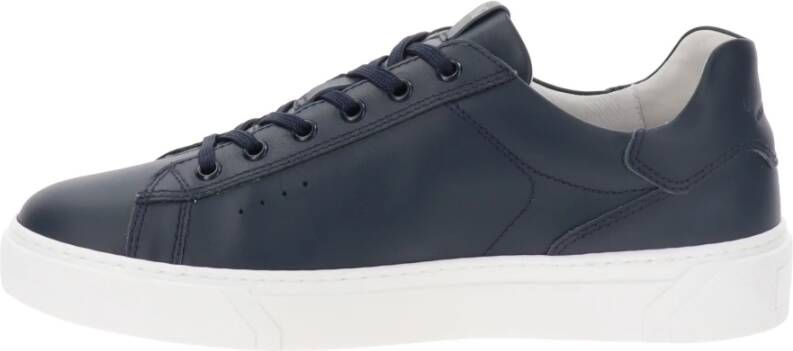 Nerogiardini Leren Heren Sneakers met Vetersluiting Blue Heren