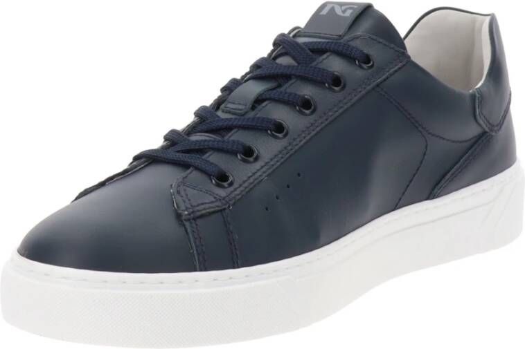 Nerogiardini Leren Heren Sneakers met Vetersluiting Blue Heren