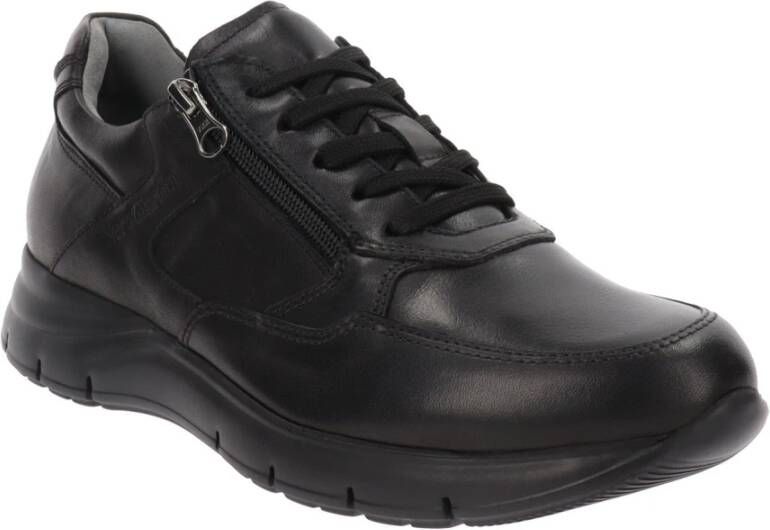Nerogiardini Leren Heren Sneakers Stijlvol en Comfortabel Black Heren