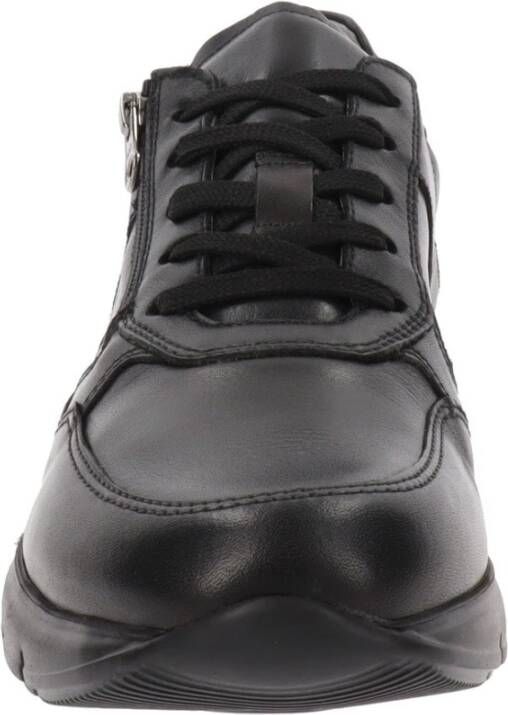 Nerogiardini Leren Heren Sneakers Stijlvol en Comfortabel Black Heren