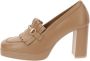 Nerogiardini Leren Hoge Hakken Elegante Stijl Brown Dames - Thumbnail 5