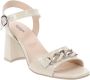 Nerogiardini Leren Hoge Hakken Schoenen voor Vrouwen Beige Dames - Thumbnail 9