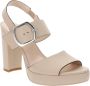 Nerogiardini Leren Hoge Hakken met Gesp Sluiting Beige Dames - Thumbnail 8
