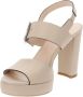Nerogiardini Leren Hoge Hakken met Gesp Sluiting Beige Dames - Thumbnail 10