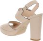 Nerogiardini Leren Hoge Hakken met Gesp Sluiting Beige Dames - Thumbnail 11
