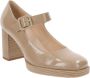 Nerogiardini Leren Hoge Hakken met Gesp Sluiting Beige Dames - Thumbnail 7