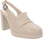 Nerogiardini Leren Hoge Hakken met Gesp Sluiting Beige Dames - Thumbnail 15
