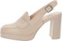 Nerogiardini Leren Hoge Hakken met Gesp Sluiting Beige Dames - Thumbnail 19