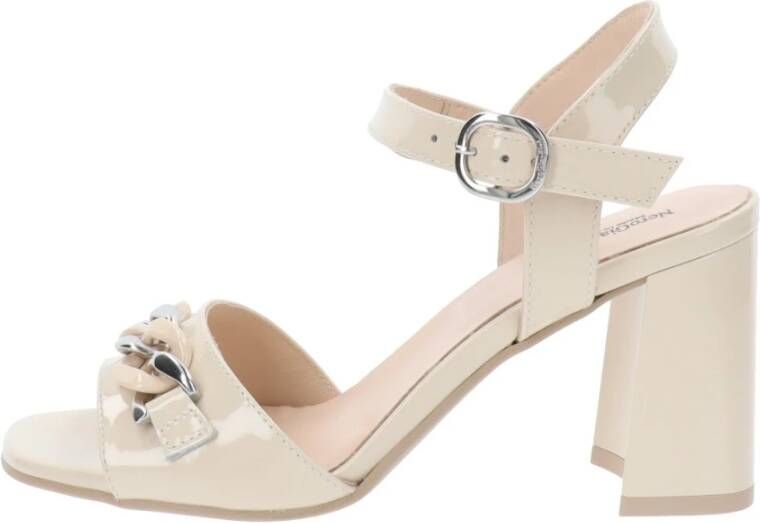 Nerogiardini Leren Hoge Hakken Schoenen voor Vrouwen Beige Dames
