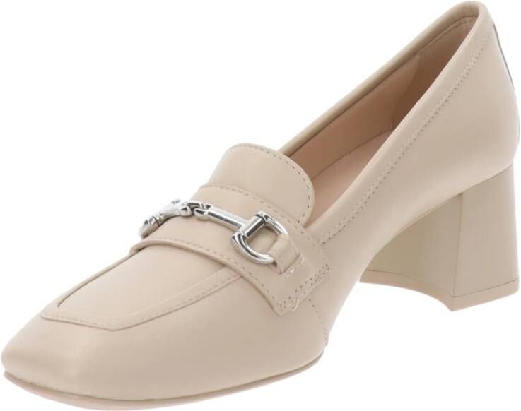 Nerogiardini Leren Hoge Hakken Slip-On Beige Dames