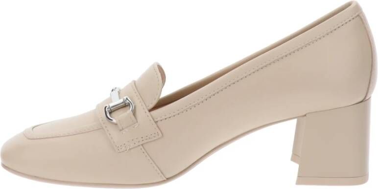 Nerogiardini Leren Hoge Hakken Slip-On Beige Dames