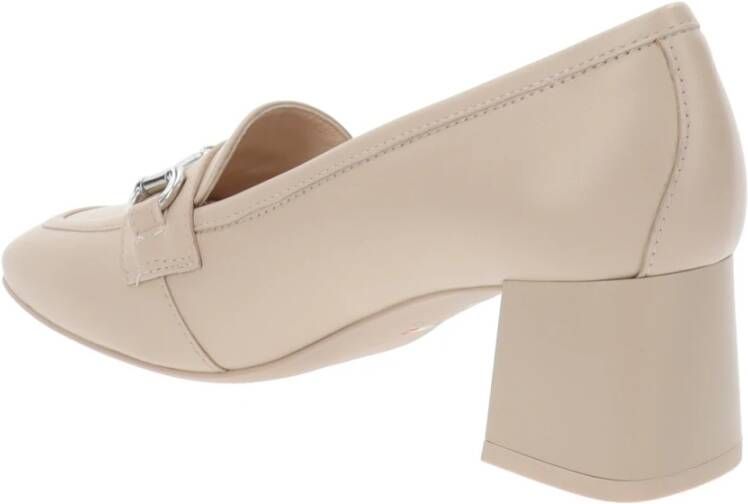 Nerogiardini Leren Hoge Hakken Slip-On Beige Dames