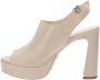 Nerogiardini Leren hoge hakken met gespsluiting Beige Dames - Thumbnail 11