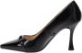 Nerogiardini Zwarte lakleren hakken met accessoire Black Dames - Thumbnail 6