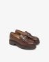 Nerogiardini Leren Mocassins met Metalen Klem Brown Dames - Thumbnail 11