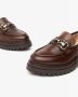Nerogiardini Leren Mocassins met Metalen Klem Brown Dames - Thumbnail 12