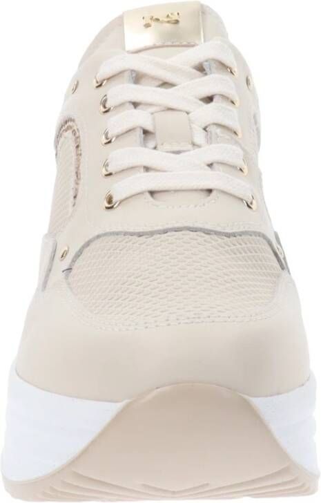 Nerogiardini Leren Veterschoenen voor Dames Beige Dames