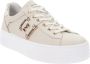 Nerogiardini Beige Lage Sneakers met Goudkleurige Accenten Beige Dames - Thumbnail 11