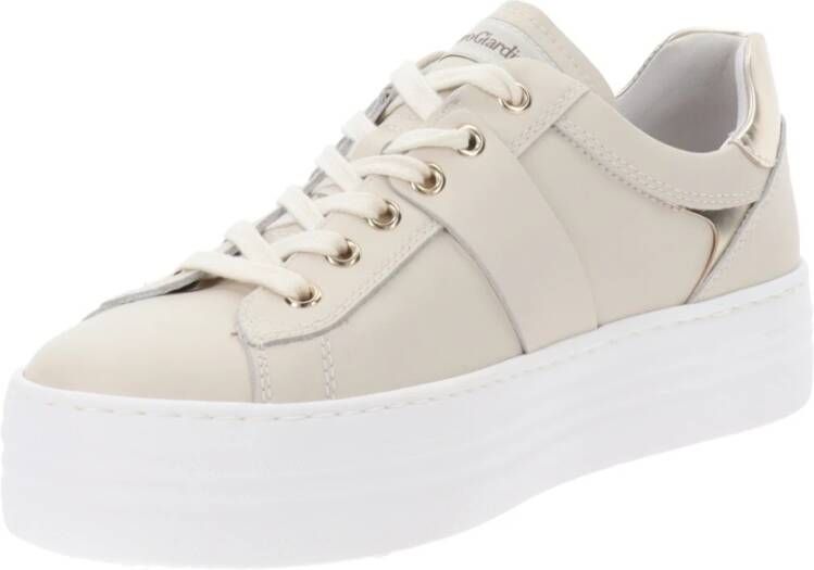 Nerogiardini Leren Veterschoenen voor Dames Beige Dames