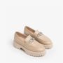 Nerogiardini Leren Loafers voor Vrouwen Beige Dames - Thumbnail 2