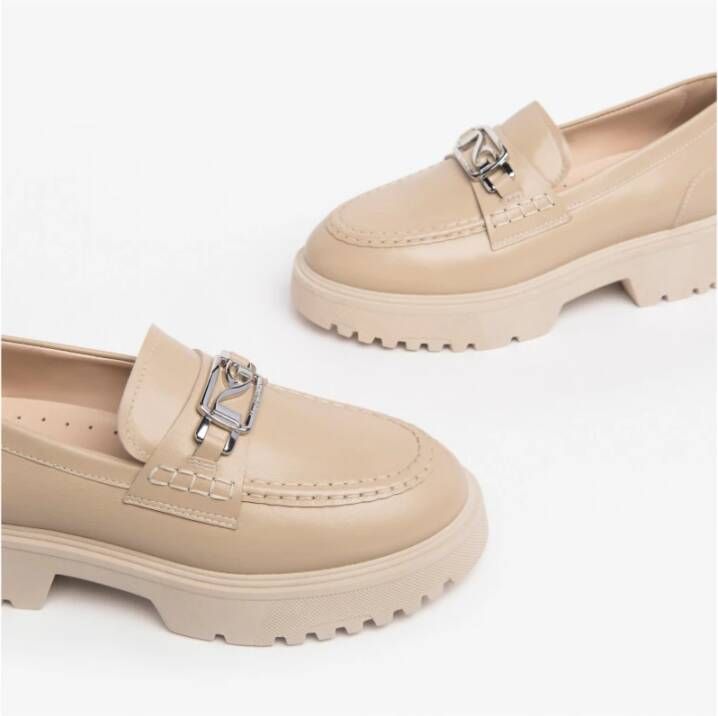 Nerogiardini Linnen loafers Beige Dames