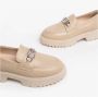 Nerogiardini Leren Loafers voor Vrouwen Beige Dames - Thumbnail 3